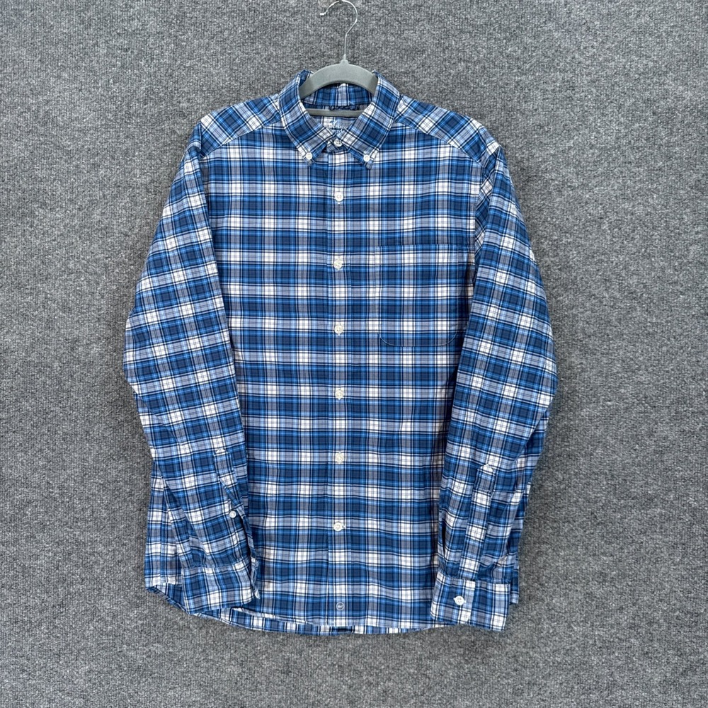 Vineyard Vines Performance Button Down Shirt Mens Small Blue Plaid On-The-Go brr